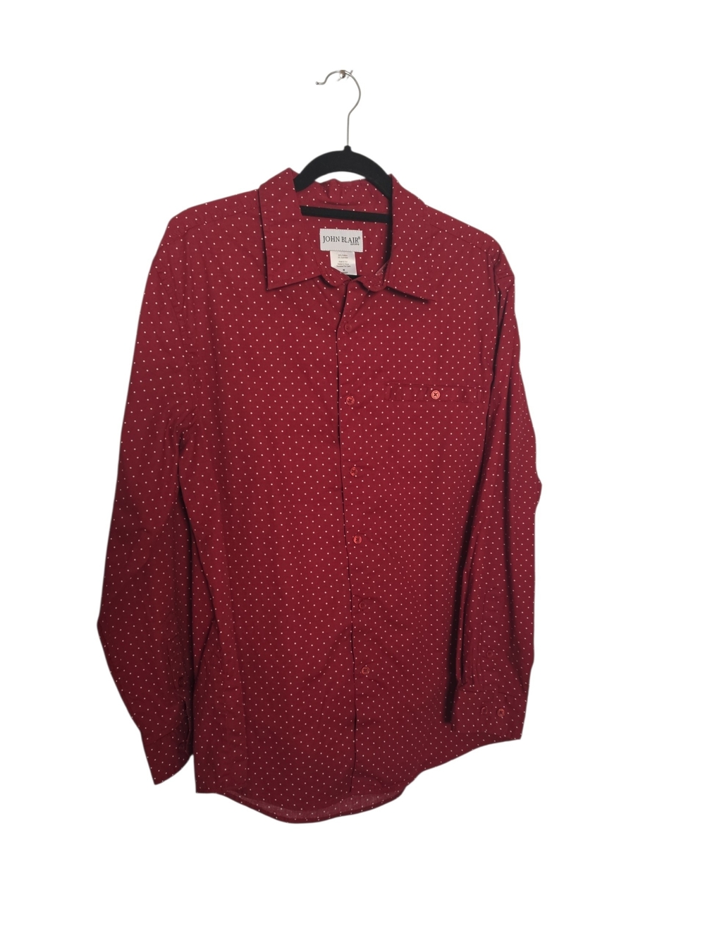 John Blair Red Microdot Button-Down Shirt